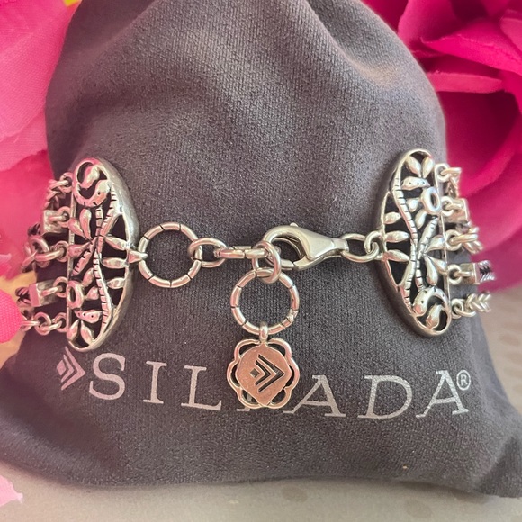 Silpada Cubic Zirconia Sterling Silver ‘CAVALIER’ Bracelet B2711 - Picture 14 of 17